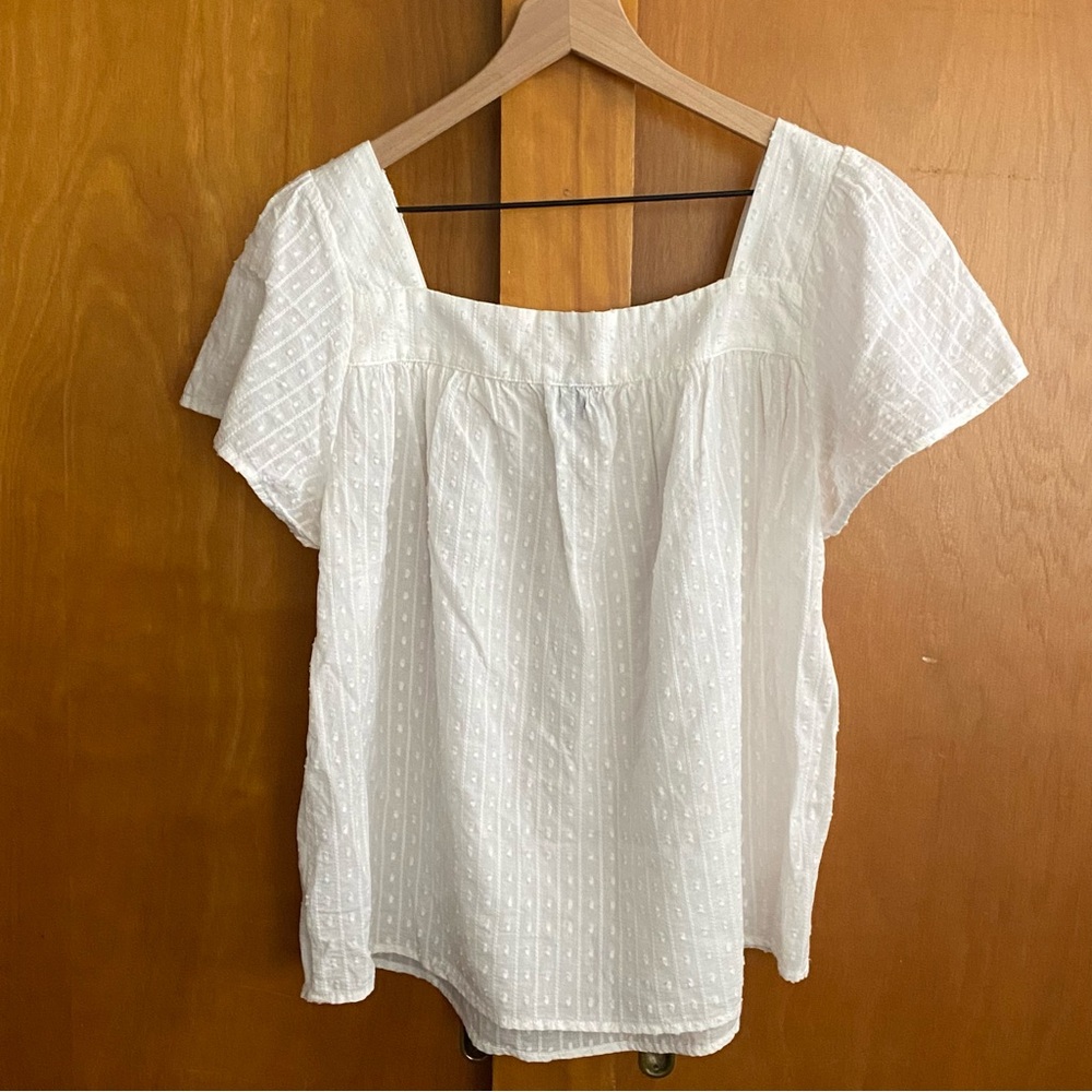 Torrid Top - Square Neck White Swiss Dot - Picture 6 of 7